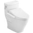 TOTOWASHLET+ Aimes One-Piece Elongated 1.28 GPF Toilet and WASHLET C2 Bidet Seat, Cotton White - MW6263074CEFG#01