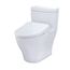 WASHLET+ Aimes One-Piece Elongated 1.28 GPF Toilet and Contemporary WASHLET S7A Contemporary Bidet Seat, Cotton White - MW6264736CEFG#01