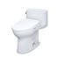 WASHLET+ Supreme II One-Piece Elongated 1.28 GPF Toilet and WASHLET+ S7 Contemporary Bidet Seat, Cotton White - MW6344726CEFG#01