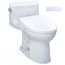 WASHLET+ Supreme II One-Piece Elongated 1.28 GPF Toilet and WASHLET+ S7 Contemporary Bidet Seat, Cotton White - MW6344726CEFG#01
