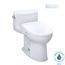 WASHLET+ Supreme II One-Piece Elongated 1.28 GPF Toilet and WASHLET+ S7A Contemporary Bidet Seat, Cotton White - MW6344736CEFG#01