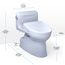 WASHLET+ Carolina II One-Piece Elongated 1.28 GPF Toilet and WASHLET+ S7 Contemporary Bidet Seat, Cotton White - MW6444726CEFG#01