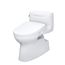 WASHLET+ Carolina II One-Piece Elongated 1.28 GPF Toilet and WASHLET+ S7 Contemporary Bidet Seat, Cotton White - MW6444726CEFG#01
