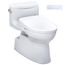 WASHLET+ Carolina II One-Piece Elongated 1.28 GPF Toilet and WASHLET+ S7 Contemporary Bidet Seat, Cotton White - MW6444726CEFG#01