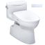 WASHLET+ Carolina II One-Piece Elongated 1.28 GPF Toilet and WASHLET+ S7 Contemporary Bidet Seat, Cotton White - MW6444736CEFG#01
