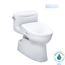 WASHLET+ Carolina II One-Piece Elongated 1.28 GPF Toilet and WASHLET+ S7 Contemporary Bidet Seat, Cotton White - MW6444736CEFG#01