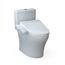 WASHLET+ Aquia IV One-Piece Elongated Dual Flush 1.28 and 0.9 GPF Toilet and WASHLET C2 Bidet Seat, Cotton White - MW6463074CEMFGN#01