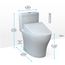 WASHLET+ Aquia IV One-Piece Elongated Dual Flush 1.28 and 0.9 GPF Toilet and WASHLET C5 Bidet Seat, Cotton White- MW6463084CEMFGN#01