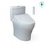 WASHLET+ Aquia IV One-Piece Elongated Dual Flush 1.28 and 0.9 GPF Toilet and WASHLET C5 Bidet Seat, Cotton White- MW6463084CEMFGN#01