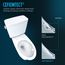 Drake WASHLET+ Two-Piece Elongated 1.6 GPF Universal Height TORNADO FLUSH Toilet with C2 Bidet Seat, 10 Inch Rough-In, Cotton White - MW7763074CSFG.10#01