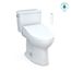Drake WASHLET+ Two-Piece Elongated 1.28 GPF Universal Height TORNADO FLUSH Toilet with C5 Bidet Seat, 10 Inch Rough-In, Cotton White - MW7763084CEFG.10#01