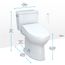 Drake WASHLET+ Two-Piece Elongated 1.6 GPF TORNADO FLUSH Toilet with C5 Bidet Seat, Cotton White - MW7763084CSG#01
