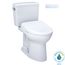 Drake WASHLET+ Two-Piece Elongated 1.28 GPF Universal Height TORNADO FLUSH Toilet with S7 Contemporary Bidet Seat, 10 Inch Rough-In, Cotton White - MW7764726CEFG.10#01
