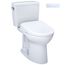 Drake WASHLET+ Two-Piece Elongated 1.28 GPF TORNADO FLUSH Toilet and S7 Contemporary Bidet Seat with Auto Flush, Cotton White - MW7764726CEGA#01