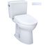 Drake WASHLET+ Two-Piece Elongated 1.6 GPF Universal Height TORNADO FLUSH Toilet and S7 Contemporary Bidet Seat with Auto Flush, 10 Inch Rough-In, Cotton White - MW7764726CSFGA.10#01