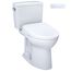 Drake WASHLET+ Two-Piece Elongated 1.6 GPF Universal Height TORNADO FLUSH Toilet and S7 Contemporary Bidet Seat with Auto Flush, Cotton White - MW7764726CSFGA#01