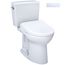 Drake WASHLET+ Two-Piece Elongated 1.6 GPF TORNADO FLUSH Toilet with S7 Contemporary Bidet Seat, Cotton White - MW7764726CSG#01