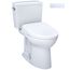 Drake WASHLET+ Two-Piece Elongated 1.6 GPF TORNADO FLUSH Toilet and S7 Contemporary Bidet Seat with Auto Flush, Cotton White - MW7764726CSGA#01