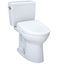 Drake WASHLET+ Two-Piece Elongated 1.28 GPF Universal Height TORNADO FLUSH Toilet and S7A Contemporary Bidet Seat with Auto Flush, Cotton White - MW7764736CEFGA#01