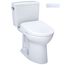 Drake WASHLET+ Two-Piece Elongated 1.28 GPF TORNADO FLUSH Toilet and S7A Contemporary Bidet Seat with Auto Flush, Cotton White - MW7764736CEGA#01