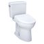 Drake WASHLET+ Two-Piece Elongated 1.6 GPF Universal Height TORNADO FLUSH Toilet and S7A Contemporary Bidet Seat with Auto Flush, 10 Inch Rough-In, Cotton White - MW7764736CSFGA.10#01