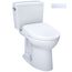 Drake WASHLET+ Two-Piece Elongated 1.6 GPF Universal Height TORNADO FLUSH Toilet and S7A Contemporary Bidet Seatwith Auto Flush, Cotton White - MW7764736CSFGA#01
