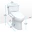 Drake Transitional WASHLET+ Two-Piece Elongated 1.28 GPF Universal Height TORNADO FLUSH Toilet with C2 Bidet Seat, Cotton White - MW7863074CEFG#01