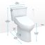 Drake Transitional WASHLET+ Two-Piece Elongated 1.28 GPF Universal Height TORNADO FLUSH Toilet with C5 Bidet Seat, Cotton White - MW7863084CEFG.10#01