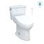 Drake Transitional WASHLET+ Two-Piece Elongated 1.28 GPF Universal Height TORNADO FLUSH Toilet with C5 Bidet Seat, Cotton White - MW7863084CEFG.10#01