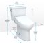 Drake Transitional WASHLET+ Two-Piece Elongated 1.28 GPF Universal Height TORNADO FLUSH Toilet with C5 Bidet Seat, Cotton White - MW7863084CEFG#01
