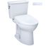 Drake Transitional WASHLET+ Two-Piece Elongated 1.28 GPF Universal Height TORNADO FLUSH Toilet and S7 Bidet Seat with Auto Flush, Cotton White - MW7864726CEFGA#01
