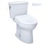 Drake Transitional WASHLET+ Two-Piece Elongated 1.28 GPF TORNADO FLUSH Toilet and S7 Bidet Seat with Auto Flush, Cotton White - MW7864726CEGA#01