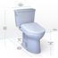 Drake Transitional WASHLET+ Two-Piece Elongated 1.28 GPF Universal Height TORNADO FLUSH Toilet with S7A Contemporary Bidet Seat, Cotton White - MW7864736CEFG#01