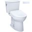Drake Transitional WASHLET+ Two-Piece Elongated 1.28 GPF TORNADO FLUSH Toilet with S7A Contemporary Bidet Seat, Cotton White - MW7864736CEG#01