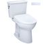 Drake Transitional WASHLET+ Two-Piece Elongated 1.28 GPF TORNADO FLUSH Toilet and S7A Contemporary Bidet Seat with Auto Flush, Cotton White - MW7864736CEGA#01