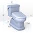 WASHLET+ Eco Guinevere Elongated 1.28 GPF Universal Height Toilet and S7A Classic Bidet Seat with Auto Open/Close, Cotton White - MW9744734CEFG#01