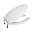 Elongated Open Front Commercial Toilet Seat With Lid, Cotton White - SC134#01