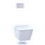 Softclose Slim Square  Seat And Lid For Sp Wall-hung Toilet, Cotton White- SS249R#01