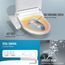 Washlet Kc2 Electronic Bidet Toilet Seat With Heated Seat And Softclose Lid, Round, Cotton White - SW3023#01