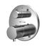 Round Thermostatic Mixing Valve with Volume Control Shower Trim, Polished Chrome