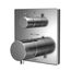 Square Thermostatic Mixing Valve with Volume Control Shower Trim, Polished Chrome