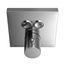 Square Thermostatic Mixing Valve with 2 Function Shower Trim, Polished Chrome
