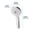 G Series 1.75 GPM Multifunction 4" Round Handshower with ACTIVE WAVE, COMFORT WAVE, and WARM SPA, Polished Chrome