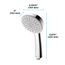 L Series 2.0 GPM Single Spray 4" Modern Round Handshower, Polished Chrome