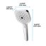 G Series 1.75 GPM Multifunction 4" Square Handshower with ACTIVE WAVE, COMFORT WAVE, and WARM SPA, Polished Chrome