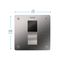 ECOPOWER Touchless 1.6 GPF Concealed Toilet Flushometer Valve for Back Spud with 4 x 4 Cover Plate, Stainless Steel
