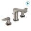 GO Series 1.2 GPM 2 Handle Widespread Bathroom Sink Faucet with Drain Assembly, Brushed Nickel - TLG01201U-BN