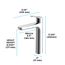 GS Series 1.2 GPM 1 Handle Bathroom Faucet for Vessel Sink with COMFORT GLIDE Technology and Drain Assembly, Brushed Nickel - TLG03305U-BN