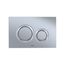 Dual Flush Round Push Button Plate For Select Duofit In-wall Tank Unit, Matte Silver - YT930#MS