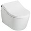 CT447CFGT60#01 RP D Shape Wall Hung Toilet Bowl, 1.28/0.9 GPF - Washlet+ Not Included (Cotton White)